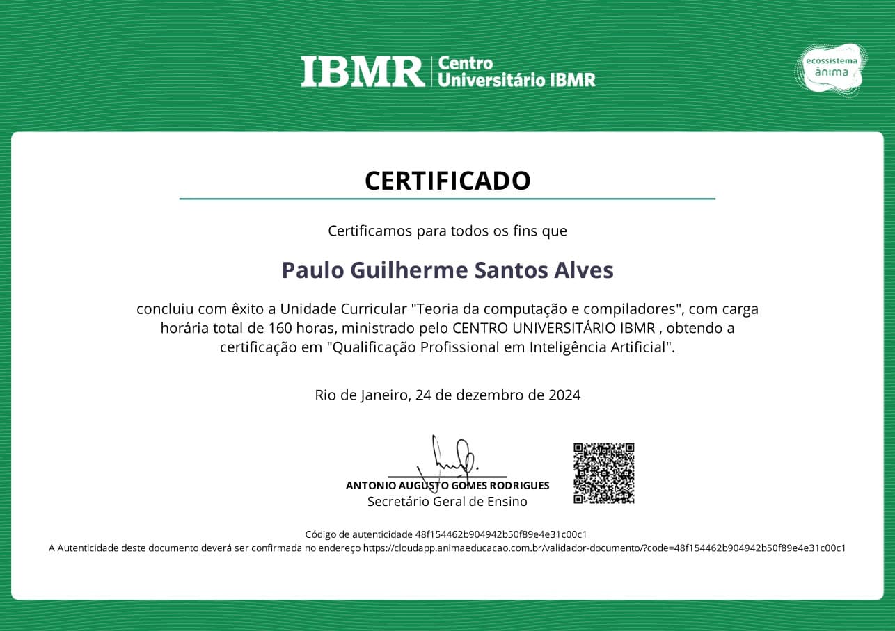 Teoria da Computação e Compiladores